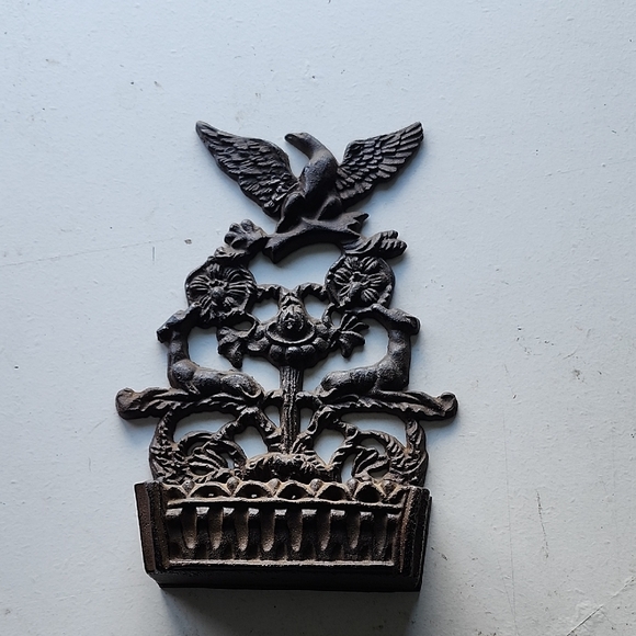 Handmade Other - Rustic Brown Wall Hook with Bird Motif